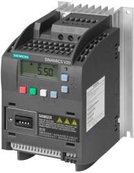 Siemens frekvenciaváltó 3F, 380-480V, 0, 55kW, 1, 7A, beépített C3 szűrővel, BOP panellel, - Sinamics V20 6SL3210-5BE15-5CV0 (6SL32105BE155CV0)