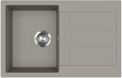 Evido CUBO 45 S gránit mosogató, 780 x 500 mm, platina (442061) - trikolor