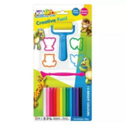 Kid Art Kid Art: Modellező gyurma készlet formákkal, 12 db-os (T100/4MR-1PK) - aqua