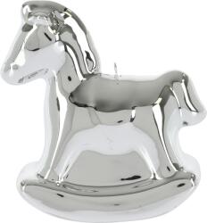 H&L karácsonyi dekoráció - hintaló, ezüst, 6 cm (A616-ST-00)