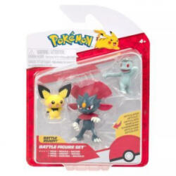 Jazwares Pokémon: 3 db-os figura csomag - Pichu, Machop, Weavile (PKW4083) (PKW4083)