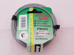 15 méter alu Damil 2.4mm szögletes 15 méter alu olasz (FIN024-A)