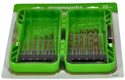 Greenworks Fúrószár készlet Greenworks APT-22TCHDB-GW 22 darabos (2943907-GW)