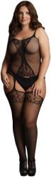  LE DÉSIR Fishnet and Lace Suspender Bodystocking - Plus Size
