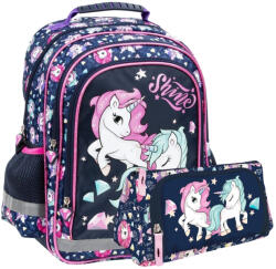 DERFORM Set scoala UNICORN - Ghiozdan + Penar etui, Derform (SET-6183+7791)