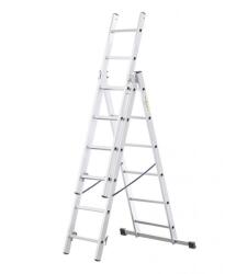 IRIS BEST DRABEST HOME 3x6 lépcsős multifunkcionális alumínium létra, kitolható, összecsukható, EN 131 - officedepot