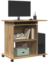 vidaXL kézműves tölgy színű szerelt fa számítógépasztal 80 x 50 x 75cm (856053) - pepita