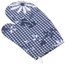 BELLATEX s. r. o. Dita 28 × 18 cm 66/410 kék kockás, virággal (9506)