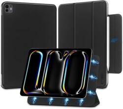 Tablettok iPad Pro 11 2024 5. Gen, 11 Col - Tech-Protect Magnetic Fekete Smart Case Ceruza Tartóval, Mágneses Rögzítéssel