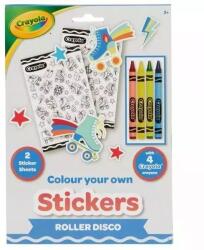 Hunter Price Crayola: Set de autocolante colorabile cu creioane cerate - Roller Disco (15754RD)