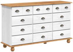 vidaXL Шкаф с чекмеджета с чекмедже ASKIM Бяло 79 x 40 x 133, 5 см (4105429)