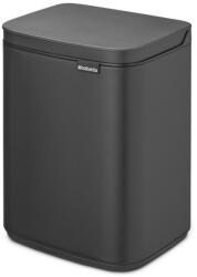 Brabantia Cos de gunoi Brabantia Bo Small 1008866, 4 L, Deschidere lina si silentioasa, Baza antiderapanta, Acoperire minerala, Gri inchis (1008866) Cos de gunoi