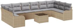 vidaXL Градински Софа Комплект Бежово 55 x 55 x 37 см полиратан (3345890)