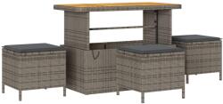 vidaXL Градински Софа Комплект 10 бр. 9-Брой места Сив (3363333)