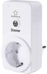 Renkforce Vezeték Nélküli Beltéri Konnektoros Vevő, Dimmer, 1 Csatornás, Max. 300W, Max. 150M, Fehér, Renkforce Rs2W - fizz