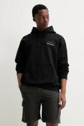 Vans hanorac de bumbac bărbați, culoarea negru, cu glugă, cu imprimeu, VN000M1PBLK1 PPYA-BLM10Y_99X (VN000M1PBLK1)