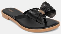 Melissa papuci MELISSA FLIP FLOP SLIM V AD femei, culoarea negru, cu toc plat, M. 35748. AU002 PPYA-OBD346_99X (M.35748.AU002)