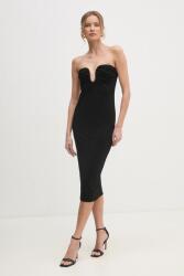 PINKO rochie culoarea negru, midi, mulată, 105021 A2GS PPYA-SUD09W_99X (105021.A2GS)