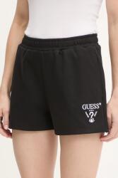 Guess pantaloni scurți ROBERTA culoarea negru, cu imprimeu, high waist, V5GD19 KC3D2 PPYA-SZD0JS_99X (V5GD19.KC3D2)