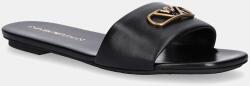 Giorgio Armani slapi de piele femei, culoarea negru, X3P846 XF271 00002 PPYA-KLD084_99X (X3P846.XF271.00002)