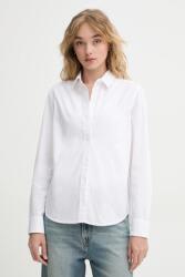 Levi's cămașă din bumbac THE CLASSIC BW SHIRT femei, culoarea alb, cu guler clasic, regular, 34574 PPYA-KDD0BZ_00X (34574)