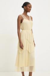 TWINSET rochie culoarea galben, midi, evazată, 251TP2511 PPYA-SUD0CL_10X (251TP2511)