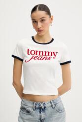 Tommy Jeans tricou din bumbac culoarea alb, DW0DW20631 PPYA-TSD1RF_00X (DW0DW20631)