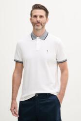Tommy Hilfiger tricou polo din in culoarea alb, uni, MW0MW33140 PPYA-POM09N_00X (MW0MW33140)