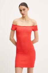 Tommy Hilfiger rochie culoarea portocaliu, mini, mulată, DW0DW20298 PPYA-SUD1U4_23X (DW0DW20298)