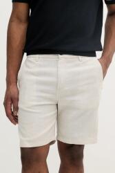 BOSS Orange pantaloni scurti din in barbati, culoarea bej, 50536863 PPYA-SZM0G0_01X (50536863)