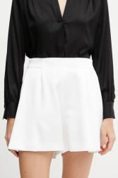 BOSS pantaloni scurti femei, culoarea alb, neted, high waist, 50537474 PPYA-SPD0Z0_00X (50537474)