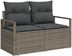 vidaXL Комплект дивани 6 бр. 5-Брой места Сив полиратан (3346259)