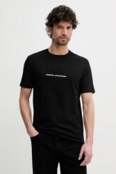 Giorgio Armani tricou din bumbac barbati, culoarea negru, cu imprimeu, XM000544 AF10361 PPYA-TSM0BS_99X (XM000544.AF10361)