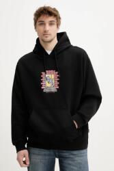 Vans hanorac de bumbac bărbați, culoarea negru, cu glugă, cu imprimeu, VN000NHSBLK1 PPYA-BLM113_99X (VN000NHSBLK1)