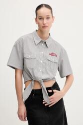 Guess Originals cămașă din bumbac femei, culoarea gri, cu guler clasic, regular, W5GH0M WH7Q1 PPYA-KDD0JF_90X (W5GH0M.WH7Q1)