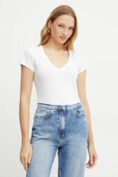 BOSS Orange tricou din bumbac femei, culoarea alb, 50540432 PPYA-TSD1BO_00A (50540432)
