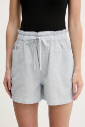 Tommy Jeans pantaloni scurți din amestec de in femei, cu imprimeu, high waist, DW0DW20360 PPYA-SZD0KZ_50X (DW0DW20360)
