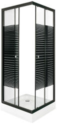 PICO Black stripe 70 szögletes zuhanykabin zuhanytálcával (PICOBLACKSTR70) - watermarkt