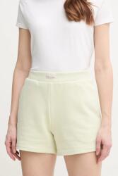 Calvin Klein Jeans pantaloni scurți din bumbac femei, culoarea bej, neted, high waist, J20J225525 PPYA-SZD0IL_07X (J20J225525)