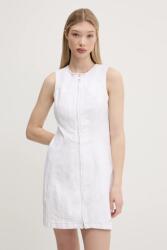 Tommy Hilfiger rochie din denim culoarea alb, mini, mulată, DW0DW20420 PPYA-SUD1UI_00J (DW0DW20420)