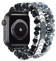 Mybandz 56700 apple watch gyöngyös fém óraszíj-fekete /40/41 és 42 mm (56700) - bevachip