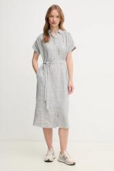 Tommy Hilfiger rochie din in culoarea bleumarin, midi, evazată, WW0WW44653 PPYA-SUD1K2_90X (WW0WW44653)
