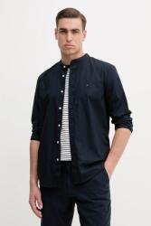 Tommy Hilfiger cămașă din bumbac bărbați, culoarea bleumarin, cu guler stand-up, regular, MW0MW39966 PPYA-KDM0NW_59X (MW0MW39966)