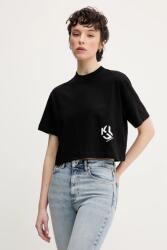 Karl Lagerfeld Jeans tricou femei, culoarea negru, A2W17076 PPYA-TSD1LR_99X (A2W17076)