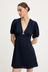 Tommy Hilfiger rochie culoarea bleumarin, mini, evazată, DW0DW20337 PPYA-SUD1UA_59X (DW0DW20337)