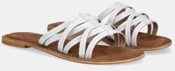 Answear Lab slapi de piele femei, culoarea alb BPYA-KLD009_00X (SC7314)