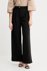 Guess pantaloni ANDREE culoarea negru, drept, high waist, W5GB02 WH9Y2 PPYA-SPD0ZU_99X (W5GB02.WH9Y2)
