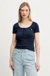 Abercrombie & Fitch tricou femei, culoarea albastru marin, KI139-5271 PPYA-TSD1YG_59X (KI139.5271.200)