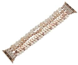 Mybandz 56701 apple watch gyöngyös fém óraszíj-rosegold /40/41 és 42 mm (56701) - bevachip