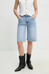 Answear Lab pantaloni scurti jeans femei, neted, high waist BBYA-SZD011_55X (RD7326.flk)